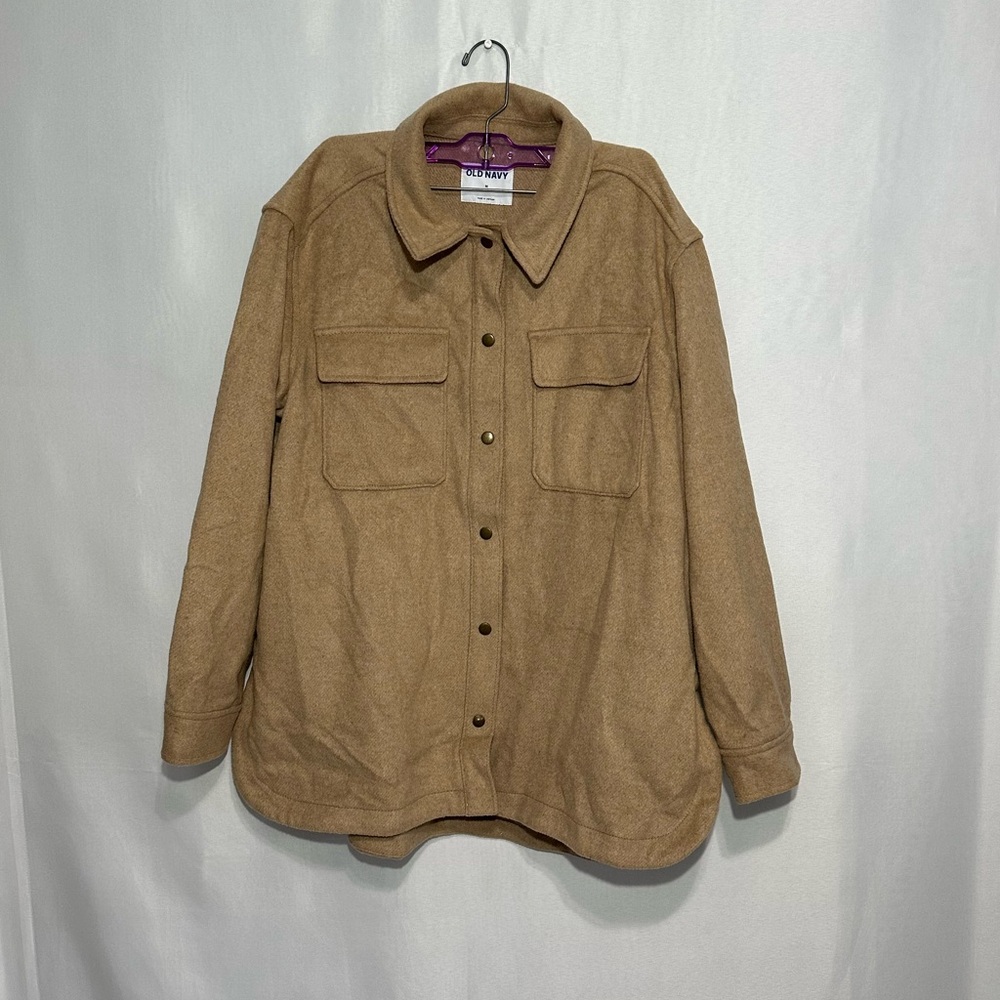 Old Navy Camel Short Car Coat Jacket Size Medium
